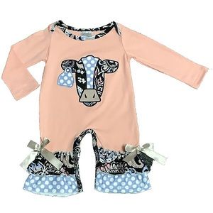 Super cute cow romper!